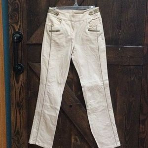 Straight leg denim style pants